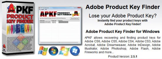 APKF Adobe Product Key Finder 2.5.9.0