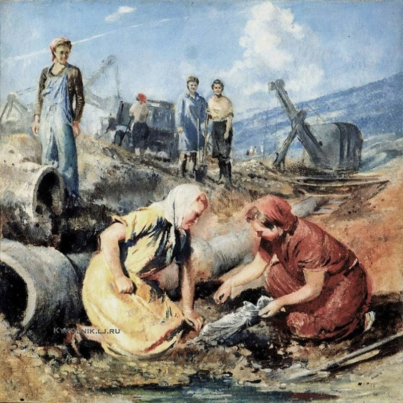 на раскопках 1950а