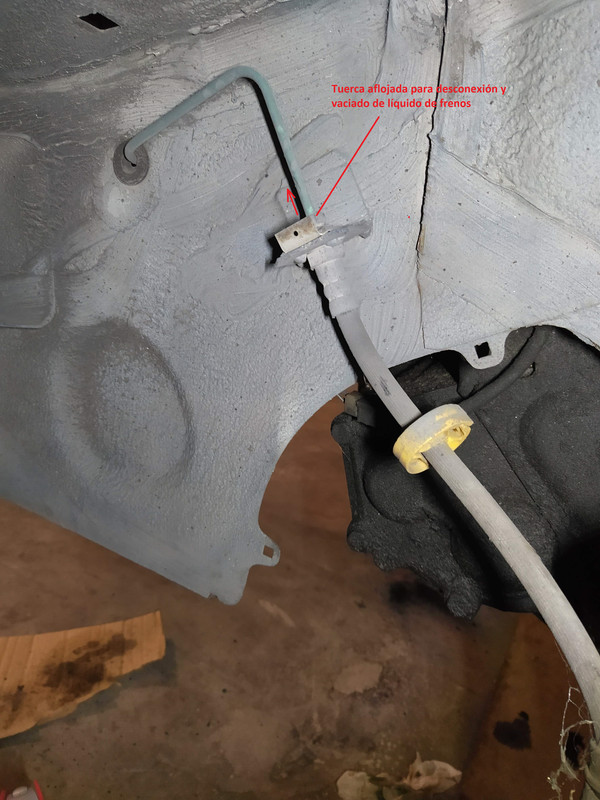 Desconexión líquido de frenos - freno delantero