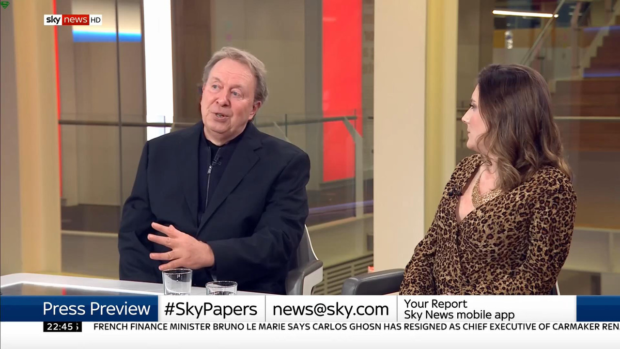24 January - 22.00.00 - Sky News At 10. Anna Botting with the ma