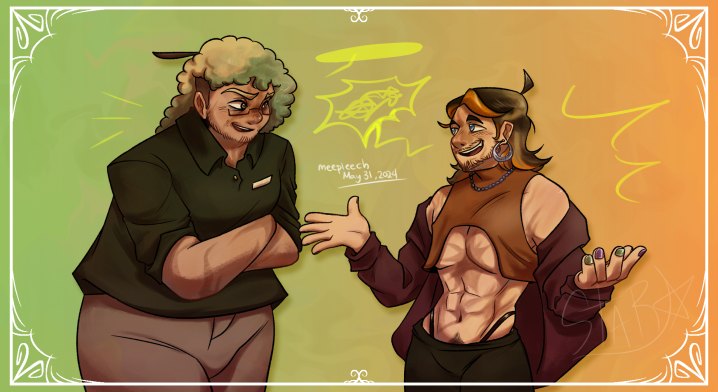 Pear and Orange gijinkas redraw <333