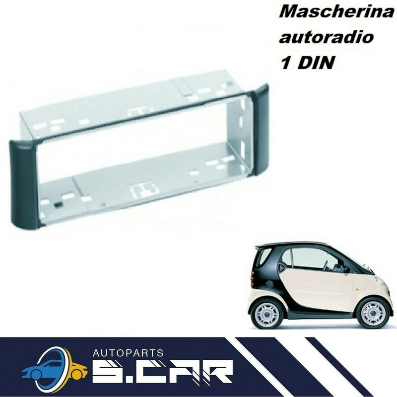 Kit Mascherina Adattatore Autoradio 2 DIN Smart Car ForTwo BR 451 2007 - Foto 5