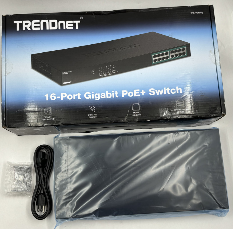 TRENDNET TPE-TG160G GIGABIT 16-PORT RACK-MOUNTABLE ETHERNET NETWORK SWITCH