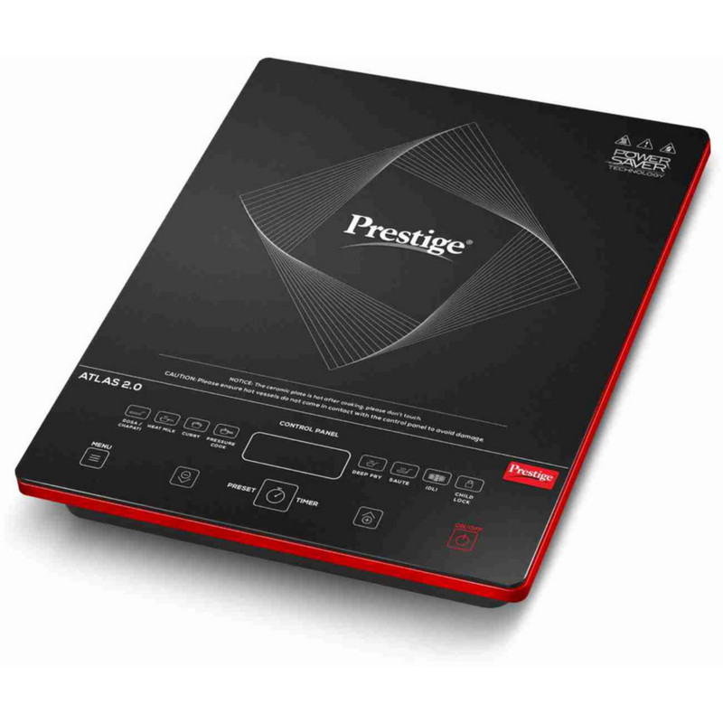 Prestige Atlas 2.0 Induction Cooktop (Black, Red, Touch Panel)