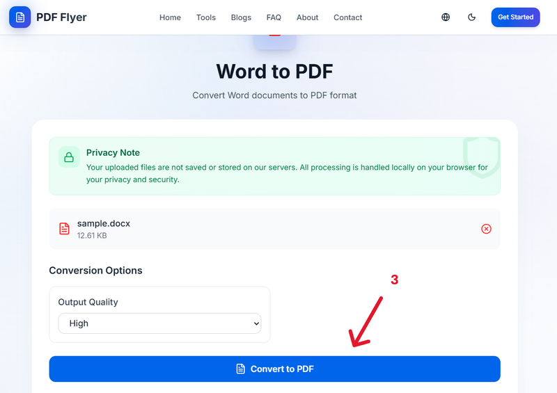 Convert Word to PDF