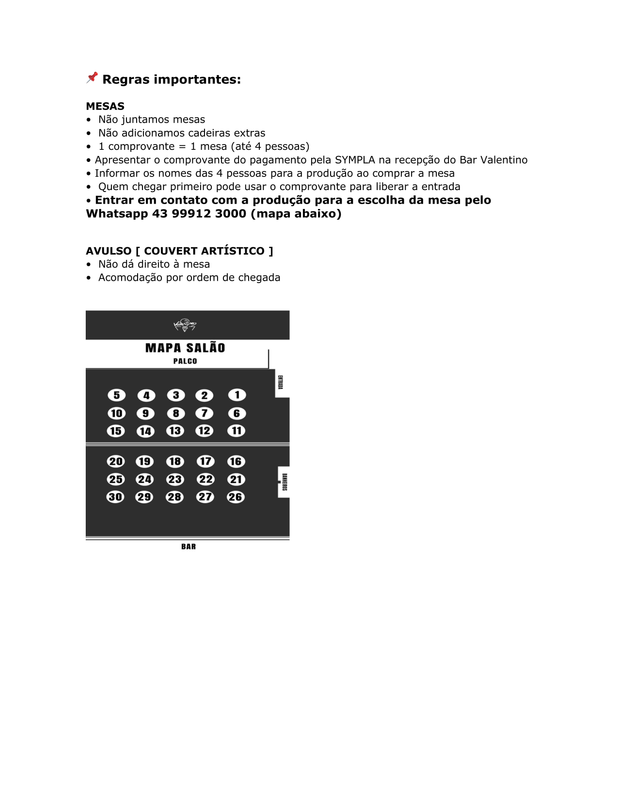 Regras importantes 4