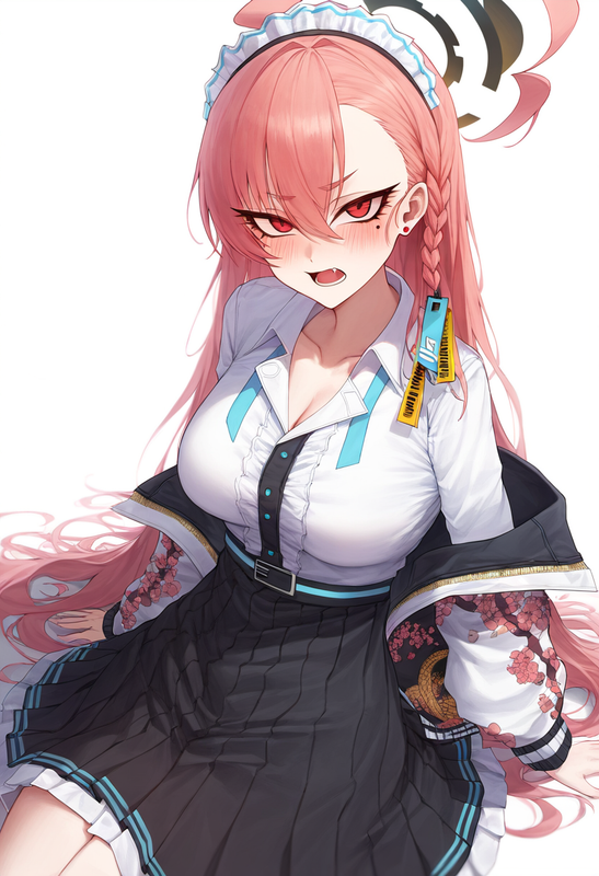 depth of field, 1girl, neru (blue archive), alternate hairstyle, {{{{long hair}} s-1900663233