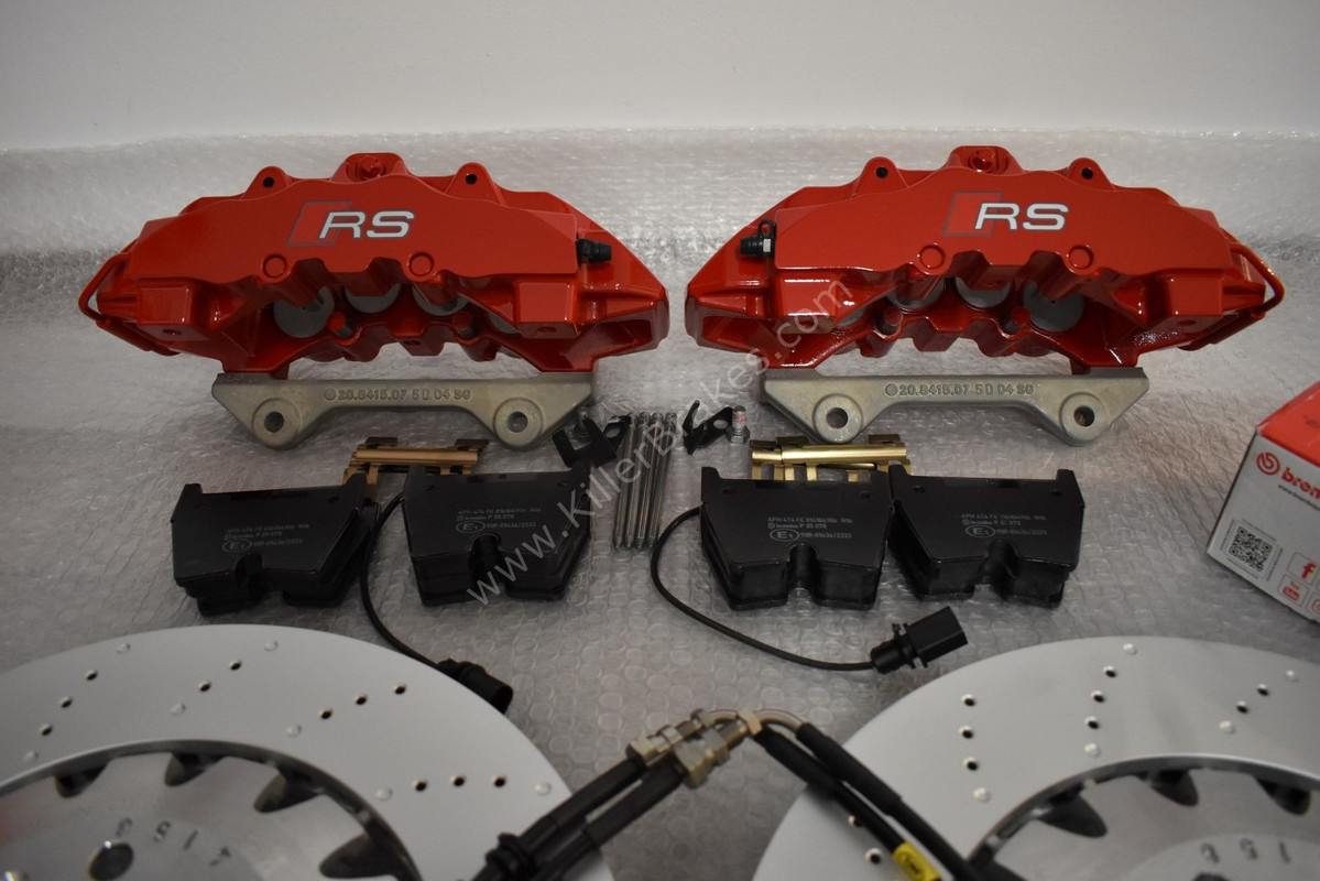 Audi RS Full Big brake upgrade Brembo 8Pot Calipers 370mm Brake 