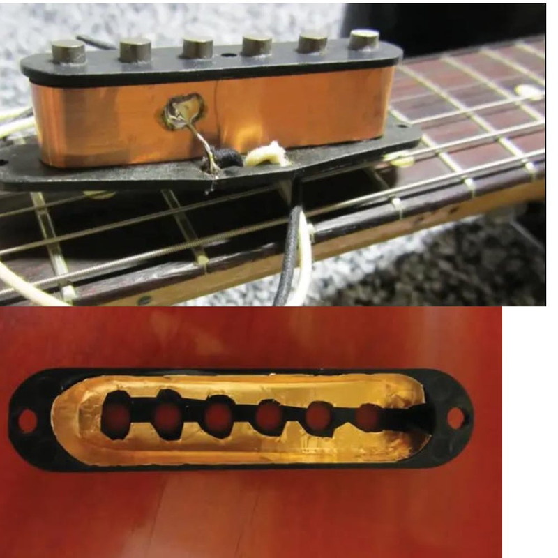 Usual Pickup shielding Strat using copper tape
