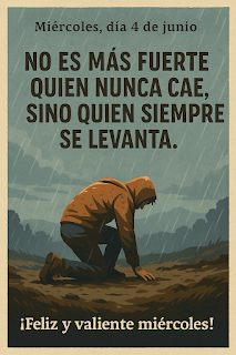 Imagen de No es más fuerte quien nunca cae, sino quien siempre se levanta.