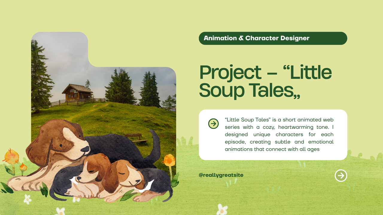 Green and Orange Illustrated Wildlife Creative Portfolio Presentation
