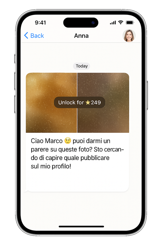 Unlock con Telegram Stars su iPhone
