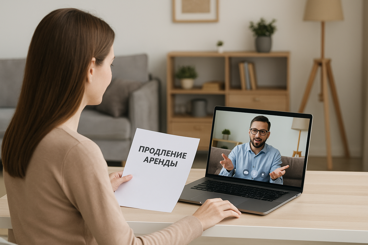 klient-obsuzhdaet-usloviya-prodleniya-arendy-s-menedzherom-po-videosvyazi