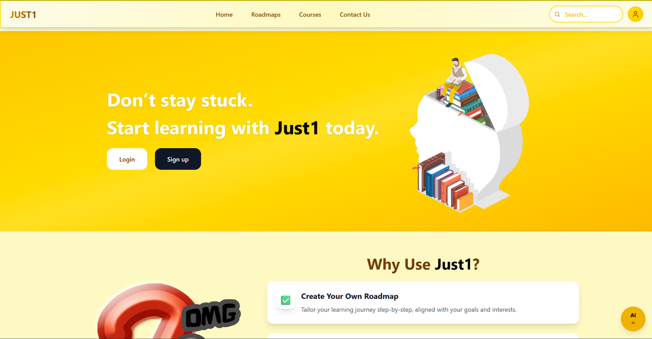 Just-I Learning Platform project preview