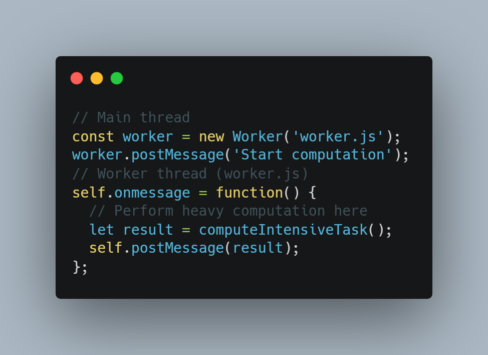 Use Web Workers to Perform Complex Calculations