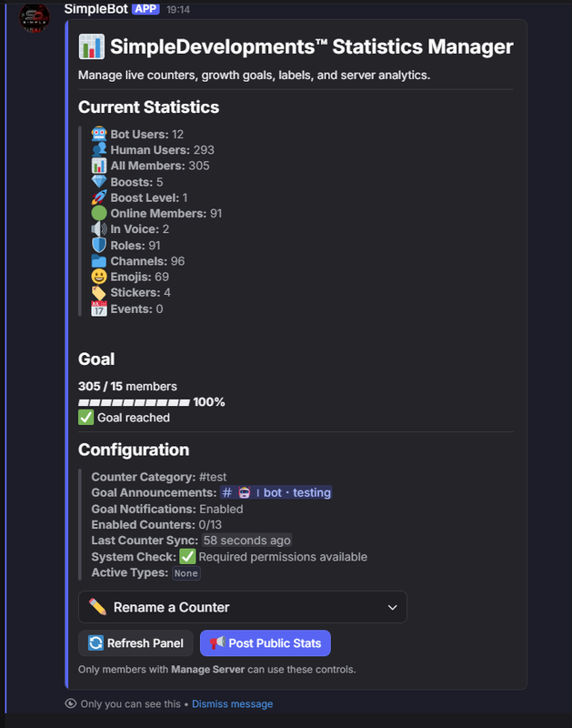 SimpleStats Bot gallery image