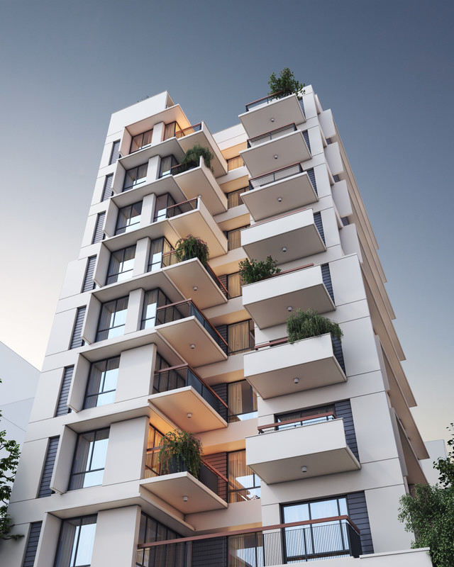 Cantilevered Balconies & Facade 03