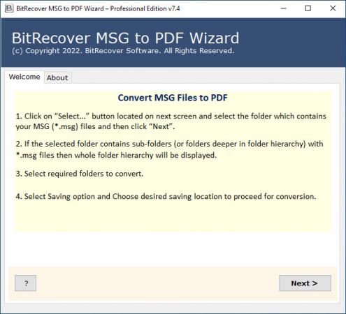 BitRecover MSG to PDF Wizard 8.1