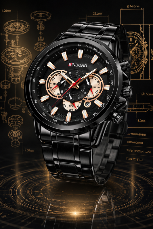 Binbond wristwatch lifestyle photo 4