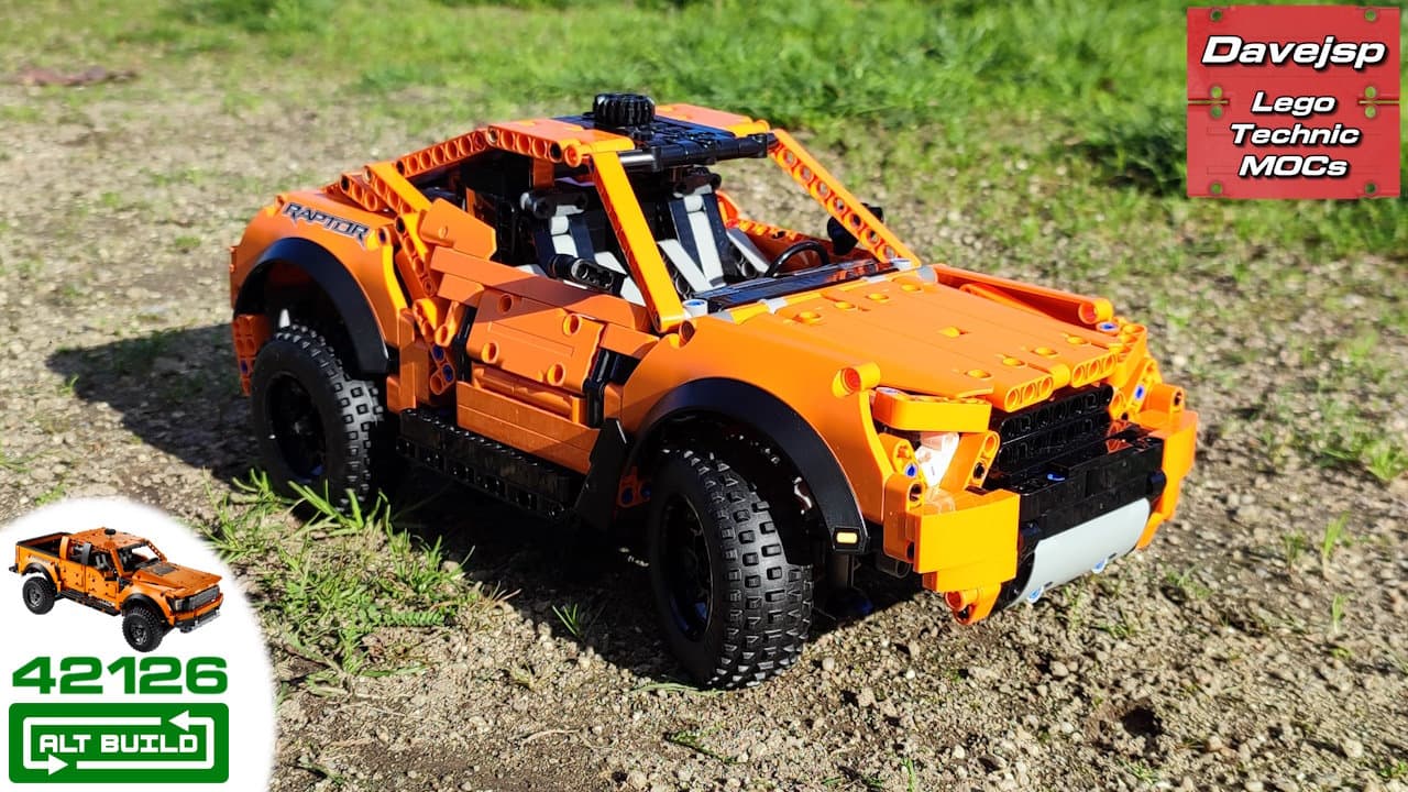 Lego Technic set 42126 Ford Raptor alternative model as a Zarooq SandRacer dune buggy MOC