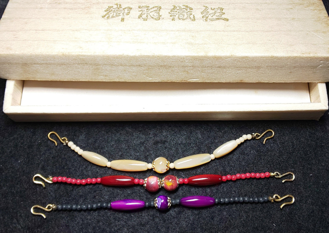老式日本和服配件羽织 Himo 羽織紐3 项日本 1342 2 Ebay