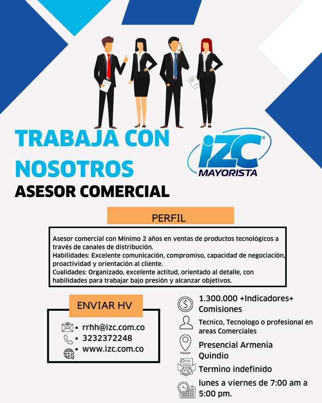Propuesta Asesor Comercial Armenia