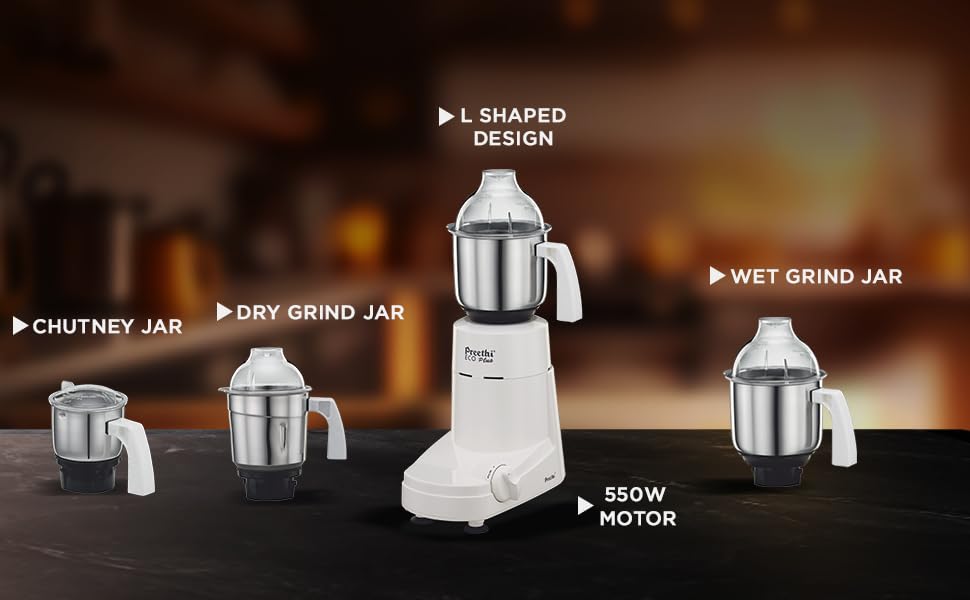 キッチン家電 Preethi 110V Eco Plus Mixer Grinder 3Jar Amazon.com: Preethi Eco Plus Mixer Grinder, White, 3 Jar