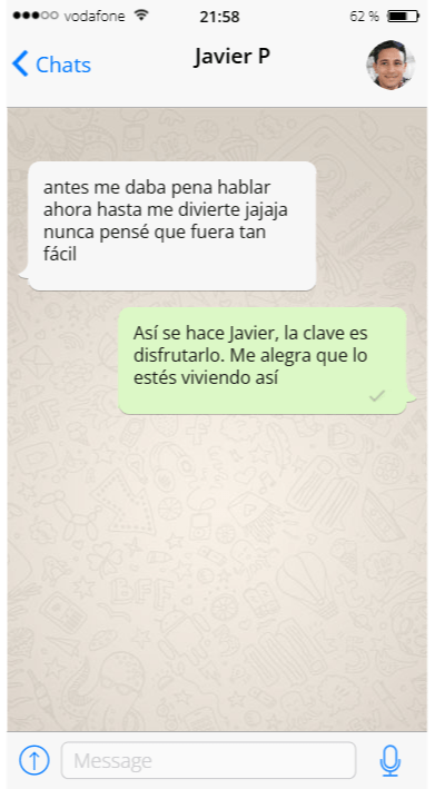 Testimonio de Whatsapp 2