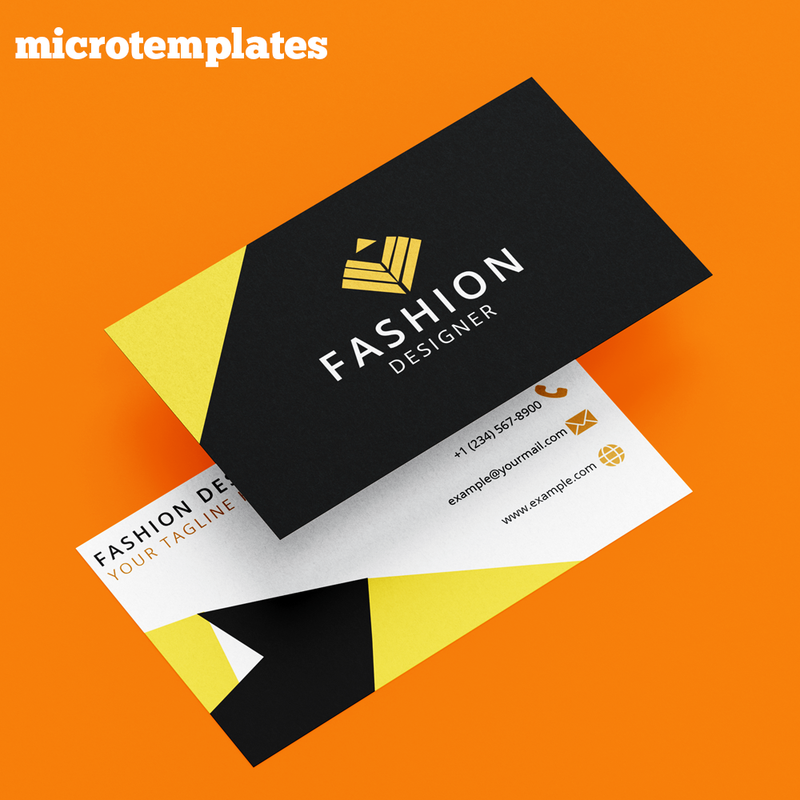 Free Customizable Fashion Designer Business Card Template by Microtemplates