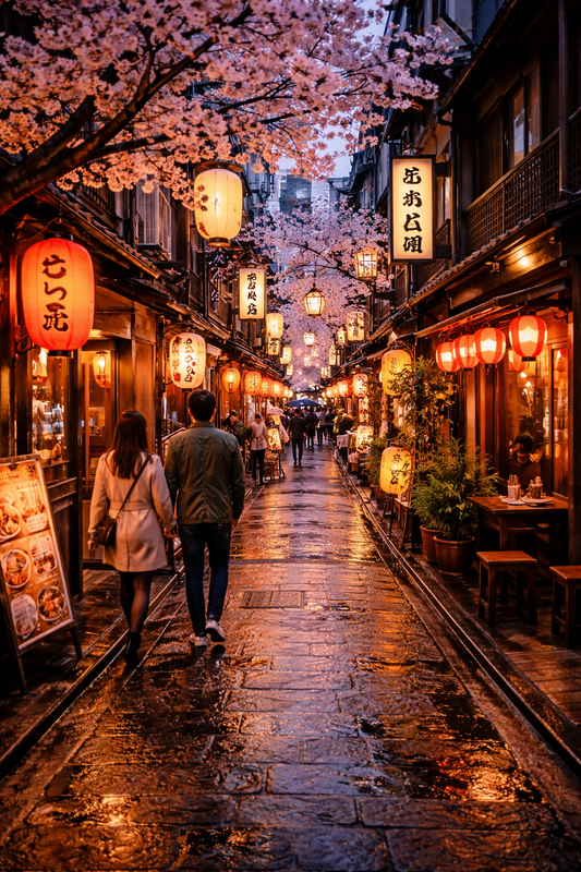 Calle urbana en Japón