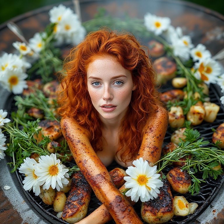 Garden wedding Redhead dream to be eaten 0 06