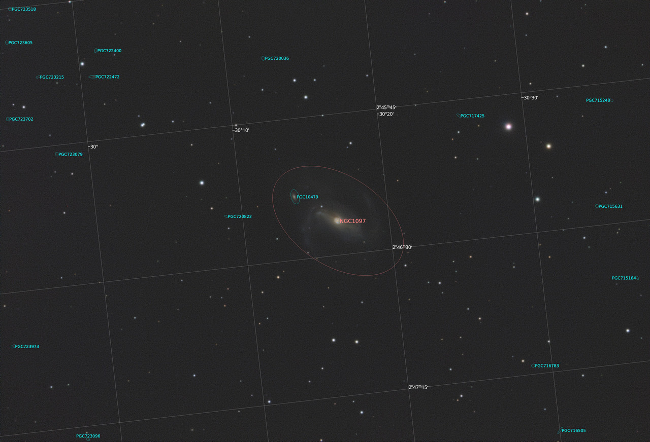 NGC1097 Annotated