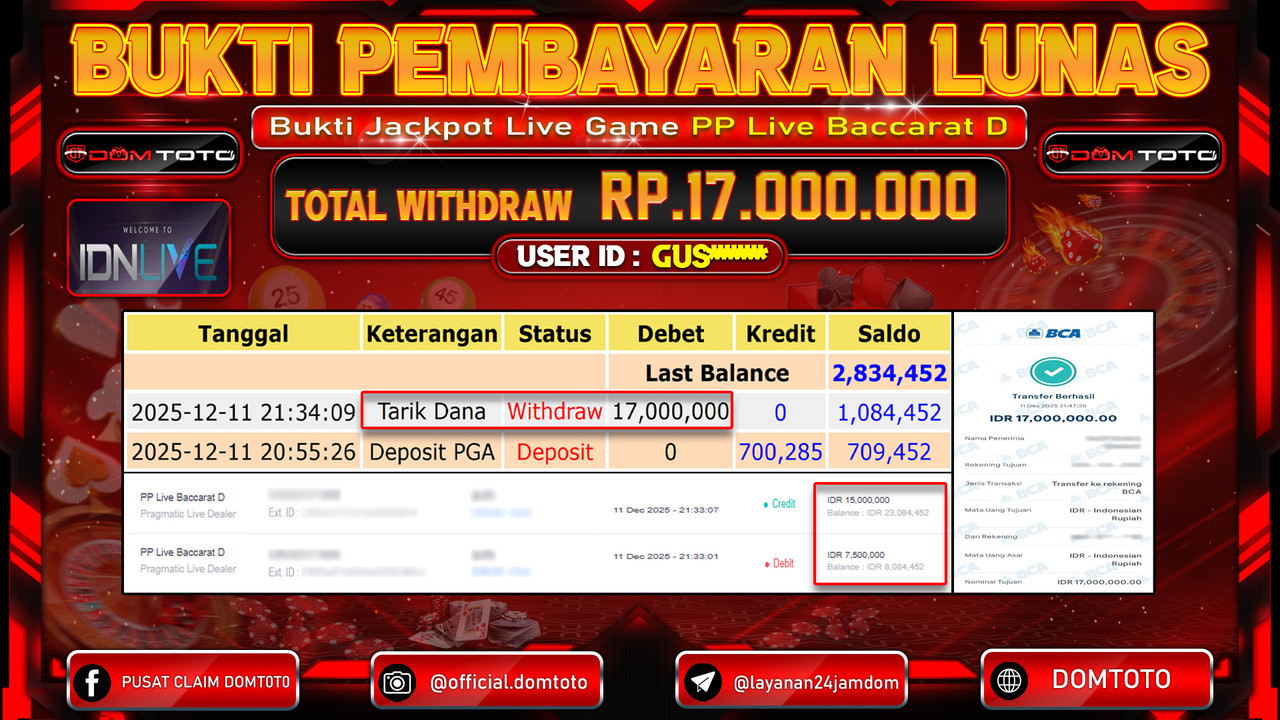 JACKPOT Live Casino Speed Baccarat 8 Pragmatic Live Dealer 11 DECEMBER 2025