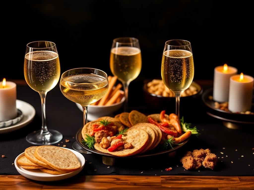 Serve drinks and a delectable spread