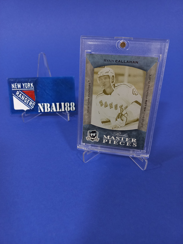 2007-08 The Cup Printing Plates Upper Deck Victory Yellow #218 Ryan Callahan (1)