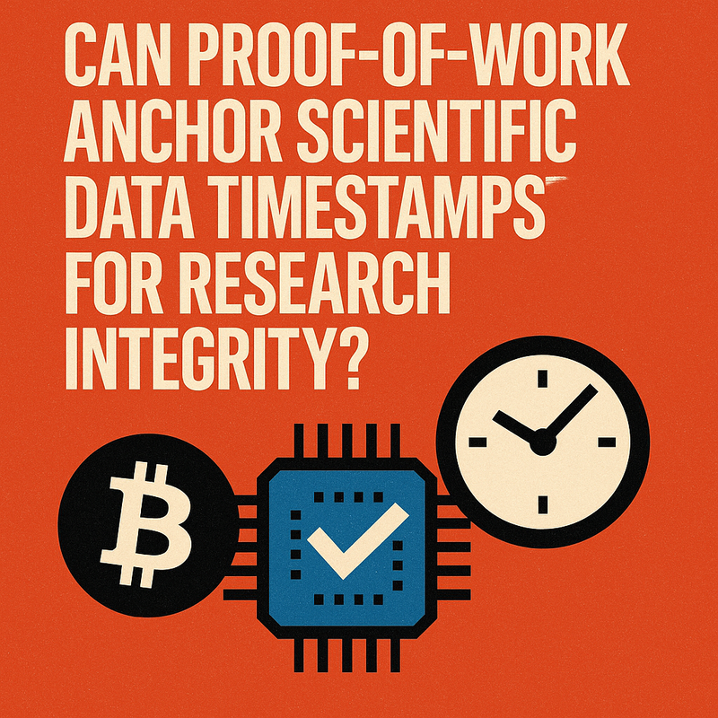 Can proof-of-work anchor scientific data timestamps for research integrity?