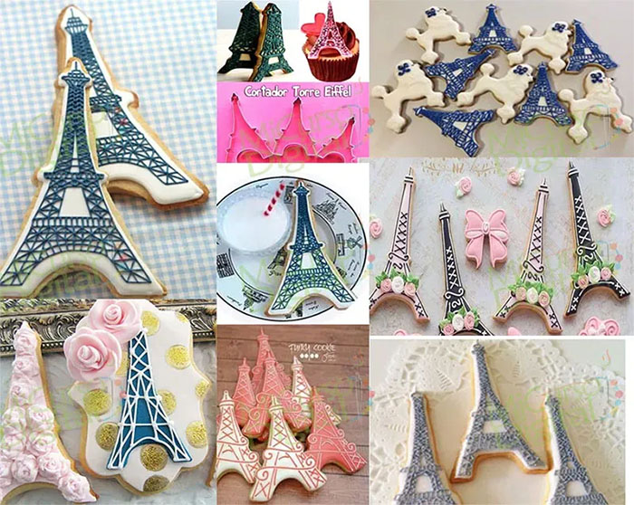 Cortador de galletas tortas Torre Eiffel utensilio para cocina y fondant