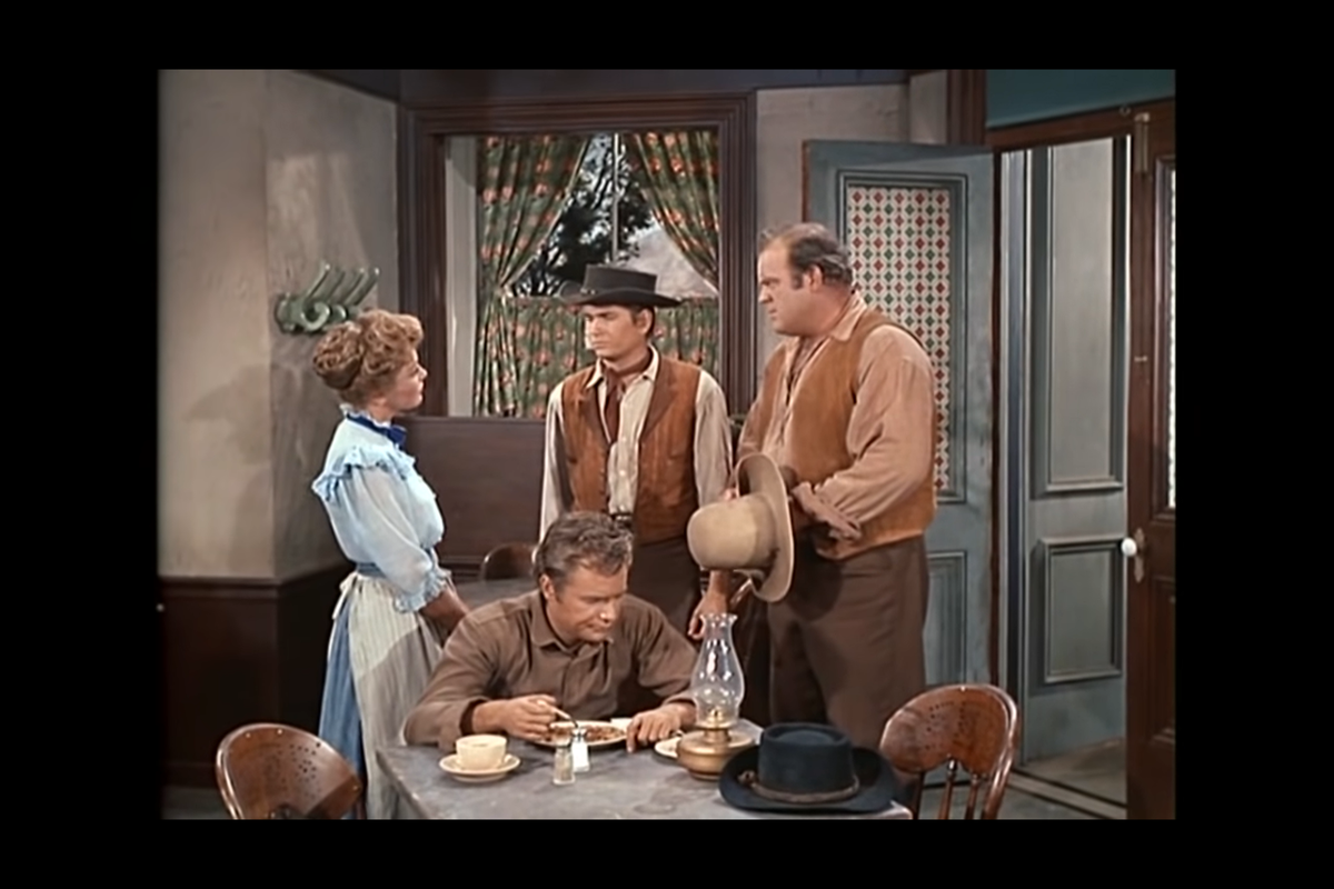 Miìchael Landon and Jean Allison in Bonanza