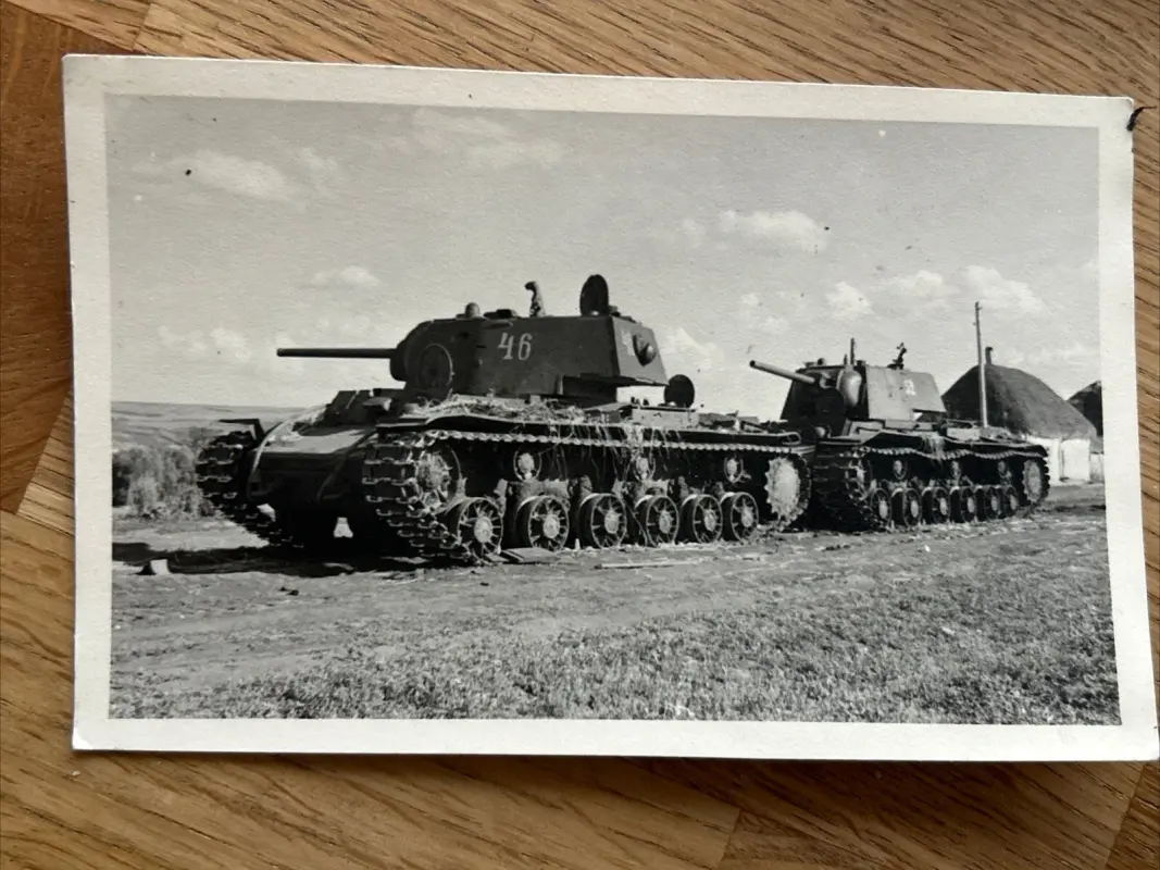Foto Wk2 Wehrmacht Soldaten Front Panzer Kampf Postkartengröße