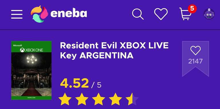 Eneba: Resident Evil XBOX LIVE Key ARGENTINA