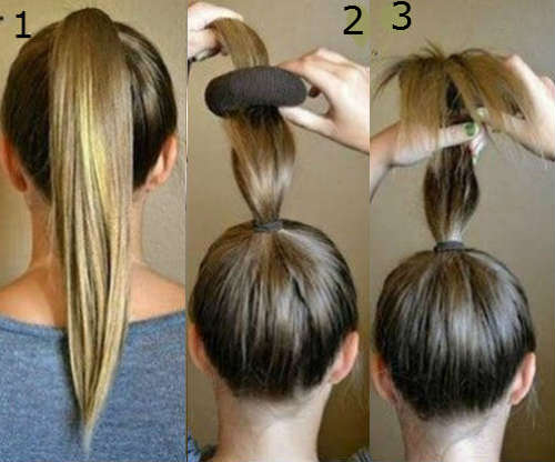Как сделать пучок на длинные волосы, быстро и красиво, пошагово с фото