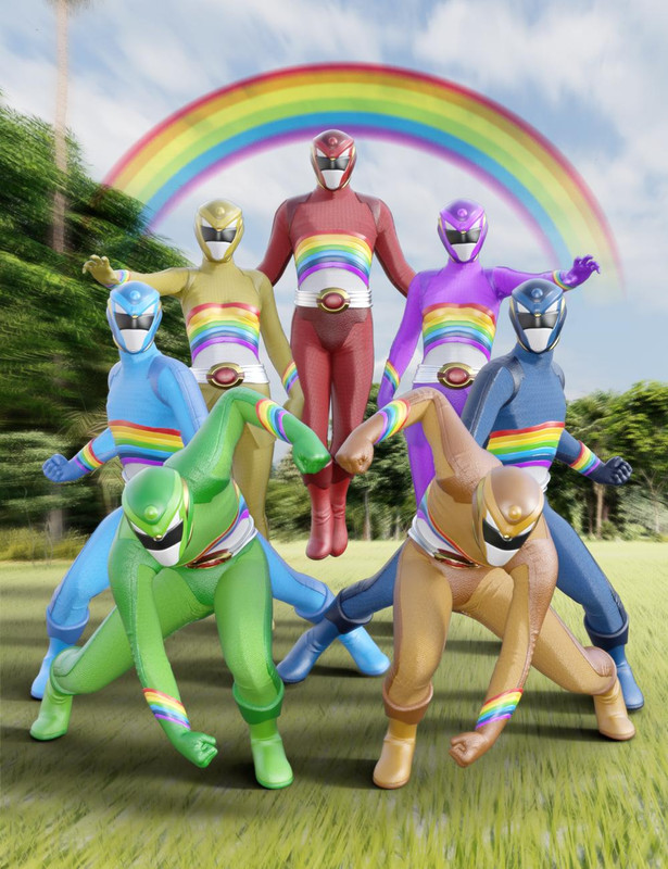 Rainbow Ranger Outfit for Genesis 8 and 8.1 Rainbow Ranger Outfit for Genesis 8 and 8.1