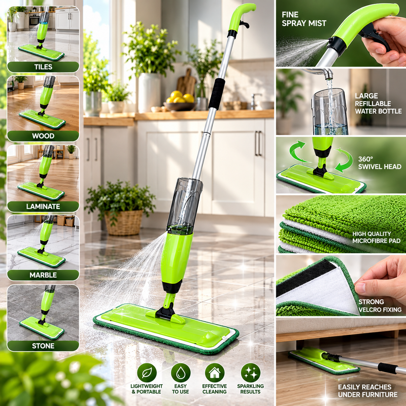 Spray Mop In Use