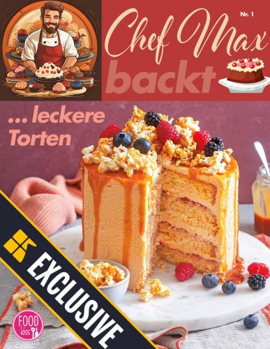 Cover: Foodkiss Chef Max backt Magazin Januar No 01 2024