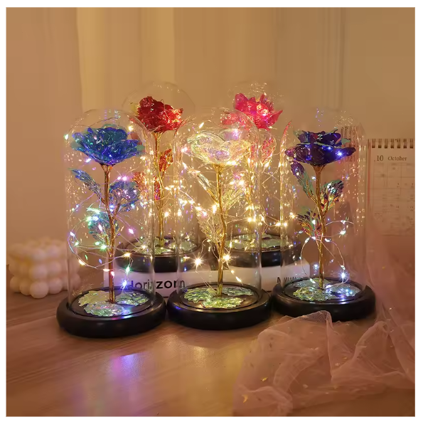 Rose Light Beautiful Realistic Looking Night Light Rose Eternal Flower Party Supplies LED Simulation