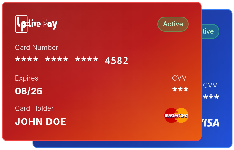LivePay Virtual Card - Visa and Mastercard
