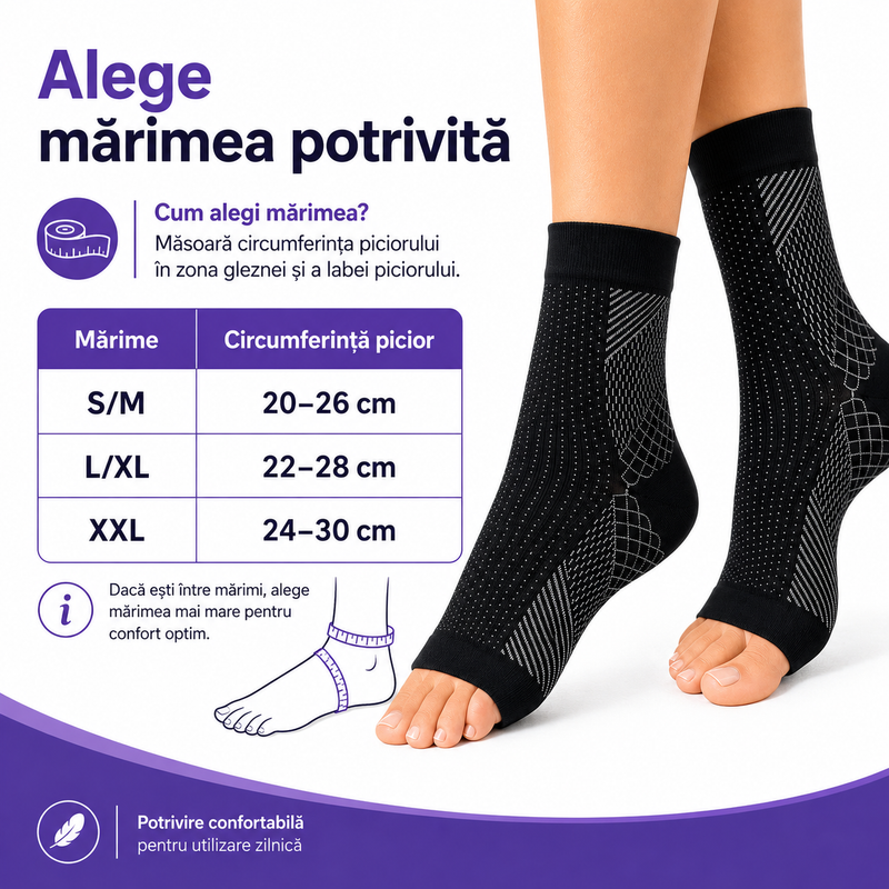 Șosete compresive 8-15 mmHg mărimea L-XL
