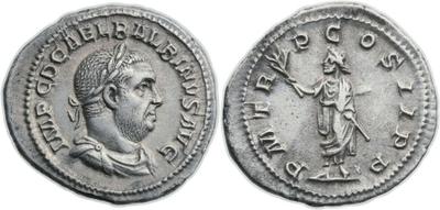 Denario de Gordiano III. P M TR P III COS P P. Emperador a caballo. Roma Subasta-3020-lot-25251-Heritage-auctions