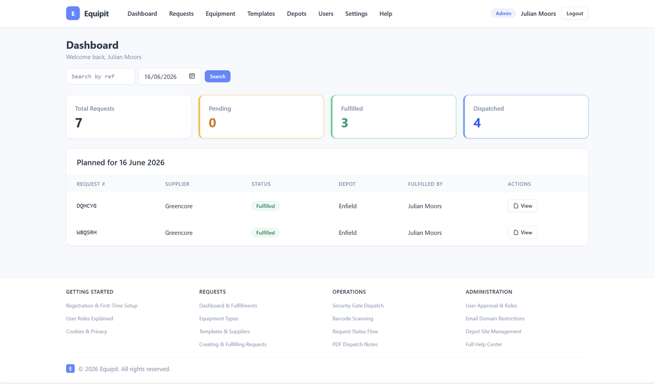 Planned Requests Dashboard