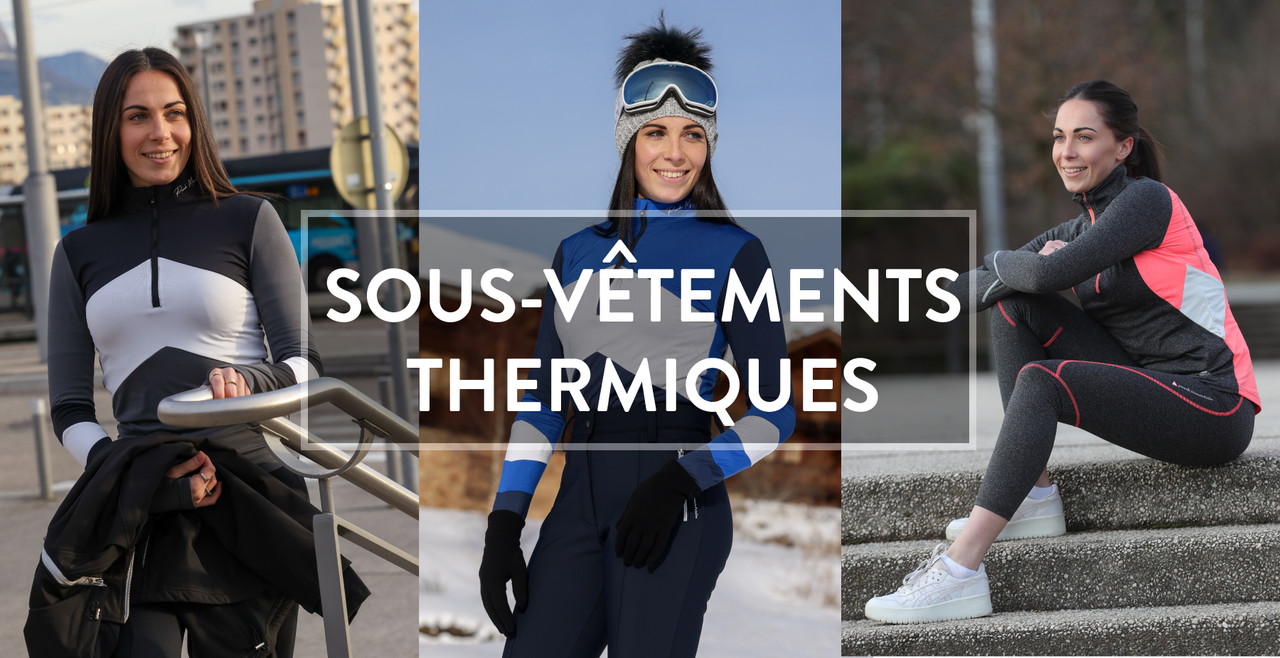Vente en ligne de sous-vêtements thermiques et techniques de ski pour femme